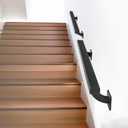 24 Inch Metal Stair Handrail Indoor- 2 FT Square Pipe Wall Mount Handrial, Outdoor Railings for Garage Porch Patio Steps, Deck Hand Rail, Iron Banister Railing