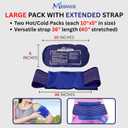 Reusable Hot and Cold Ice Packs for Injuries (3-Piece Set), Joint Pain, Muscle Soreness and Body Inflammation - Reusable Gel Wraps - Adjustable & Flexible for Knees, Back, Shoulders, Arms and Legs