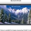 14x32 Panoramic Photo Frame Black Solid Wood Picture Frame 14x32 inch Painting Frame 14x32 inch Poster Frame(S23B1432)