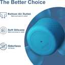 2 x 2PCS Silicone Water Bottle Boot for Owala 24oz 32oz 40oz, Anti-Slip Protective Sleeve Bottom Bumper Protector for FreeSip, Twist, and Flip Stainless Steel Water Bottles (Dark Blue)