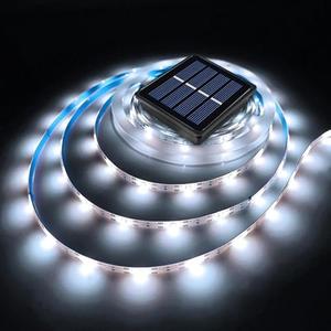Solar LED Strip Lights Outdoor Waterproof 19.6FT 180 LED White Solar Powered Tape Rope Light for Outside, Garden, Pool, Stair, Step, Gazebo, Canopy, Accent Lighting (Upgraded Version)