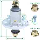 Pre-Greased GY21098 Spindle Assembly Replaces John Deere GY21098, AUC15811, GY20454, GY20962 for John Deere D100-D140 Decks (1 Piece, Socket, Aluminum, 3/8"-16, Carbon Steel)