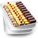 Delling 16 inch Serving Platter Set, White Porcelain Platters for Serving Food, Large Serving Trays for Party, Entertaining, Fruit, Appetizer, Oven Safe Dinnerware Set of 3