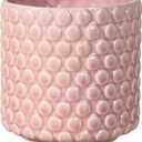 Bloomingville 5 Inch Stoneware Flower Pot with Polka Dots - Rose Planter for Succulents Plants, Colorful, 5"