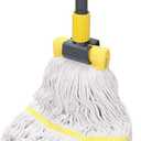 KeFanta Commercial Mop Heavy Duty Industrial Mop with Long Handle,60" Looped-End String Wet Cotton Mops for Floor Cleaning,Home,Kitchen,Office,Garage and Concrete/Tile Floor