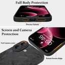 LSL Case for iPhone 16 Plus Black Floral Flower Pattern Print Design Soft TPU Full Camera Lens Anti-Drop Anti-Scratch Shockproof Protective Slim Cover for Women Girls