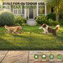 10 Panels No Dig Tall Garden Fence Panel – 44" H X 23.6' L Rustproof Metal Dog Fence Outdoor for Yard, Decorative Animal Barrier Fence for Pet, Garden Border, Patio, Flower Beds| Temporary Fencing