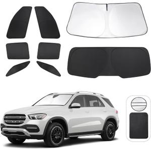 TINGLU Window Shades for Mercedes Benz GLE 350 450 2020-2024 Accessories Car Side Full Windows Rear Triangular Windshield Sun Shade Sun UV Rays & Privacy Protection for Camping Napping Relaxing 10PCS