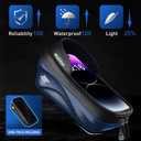 WOLFILIST Bike Bag - Waterproof Bike Frame Bag with Sun-Visor Rain Cover, Bike Phone Holder with TPU Sensitive Touch Screen, Handlebar Bag Bicycle Accessories