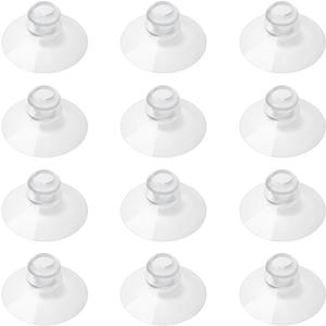 12 Pieces 1.2 inch Small Clear Suction Cups for Glass, Without Hooks Without Holes, Thick Professional Sucker Pads for Organization Decoration Window Bathroom Kitchen Car Radar Detector