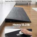 VEVOR 1.2" Rise Cuttable Threshold Ramp for Doorways, 35.4" Wide Natural Rubber Wheelchair Ramp, Non-Slip Solid Rubber Ramp with Double-Sided Tape for Doorways, Driveways, Bathroom, Smooth Tile