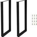 iWEDN Bar Height Table Legs 40", Counter Height Table Legs, Heavy Duty Metal Legs for Table, Home DIY Furniture Legs, Set of 2 (35cm Width, Rectangular)
