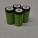 Amazon Basics Rechargeable C Cell Batteries, 4-Pack, NiMH, 5000 mAh, Recharge up to 1000x Times, Pre-Charged