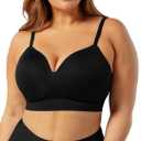Truekind Bras for Women No Underwire, Seamless Bra, Plus Size Adjustable Bralette, Wireless Bras for Women 2XL