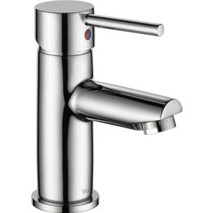 Delta Faucet Modern Single Hole Bathroom Faucet, Single Handle Bathroom Faucet Chrome, Bathroom Sink Faucet, Drain Assembly, Chrome 559LF-PP
