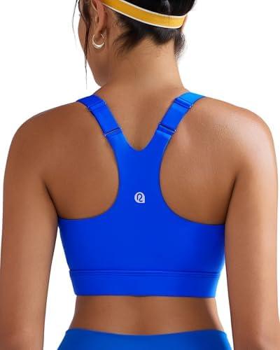 RUNNING GIRL Sports Bras for Women High Support,Racerback High Impact Sports Bra Moulded Cup Workout Bra Push up, Medium
