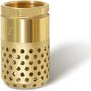2-Inch Brass Foot Valve with Mesh Strainer, Universal One-Way Female NPT Check Valve with Backflow Prevention, Lead-Free Brass Construction for Irrigation and Water Pump Systems