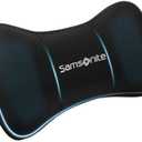 Samsonite Neck Pillow for Car – Ergonomic Memory Foam Headrest Cushion – Car Seat Support for Driving Comfort – Compact Neck Rest – Travel Pillow for Long Road Trip, Black