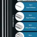 FIVEIZERO 14Pcs 4Sizes 304 Stainless Steel Round Rod, Solid Metal Rods for Industrial Metal Working, Smooth Steel Rod Shaft for DIY Craft Hobby Model Making, 1mm, 3mm, 1/8", 1/4"