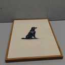 VIYYIEA Vintage Framed Black Dog Wall Art, Bedroom Living Room Minimalist Animal Art Decor, Antique Dog Canvas Print Paintings, Home Farmhouse Retro Still Life Decor, 8x10 Inch