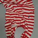 Dog Christmas Pajamas for Large Dogs, Cotton Thermal Dog Pjs Jumpsuit with Cover Legs Christmas Puppy Clothes, Striped Onesie Suit for Small Medium Large Dogs (XXX-Large, Redwhite)
