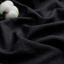 OWENIE Colin 2 Panels Black Curtains 63 Inch Length for Bedroom Living Room, Semi Sheer Light Filtering Linen Textured Window Treatments, Modern Rod Pocket Dining Room, 2 Panels, 42x63 Inch