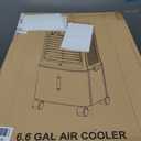 3-in-1 Portable Evaporative Air Cooler - 2000 CFM Swamp Cooler with 6.6-Gal Dual Tank & 4 Ice Packs, Remote Control, 12H Timer, Oscillating Cooling Fan That Blows Cold Air for Large Room, Office