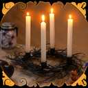 Halloween Candle Holder 17 Inch Gothic Black Branches Candlestick Black Candelabra Spooky Halloween Candle Stick Holder for Desktop Dinner Party Wedding Table Centerpieces