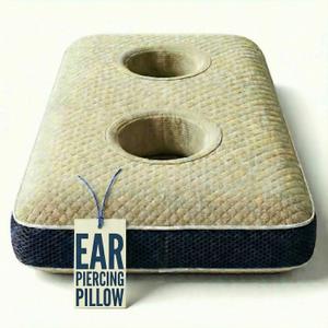 Ear Piercing Pillow - Relieve Ear Pain & Heal Piercings Faster -%100 Memory Foam