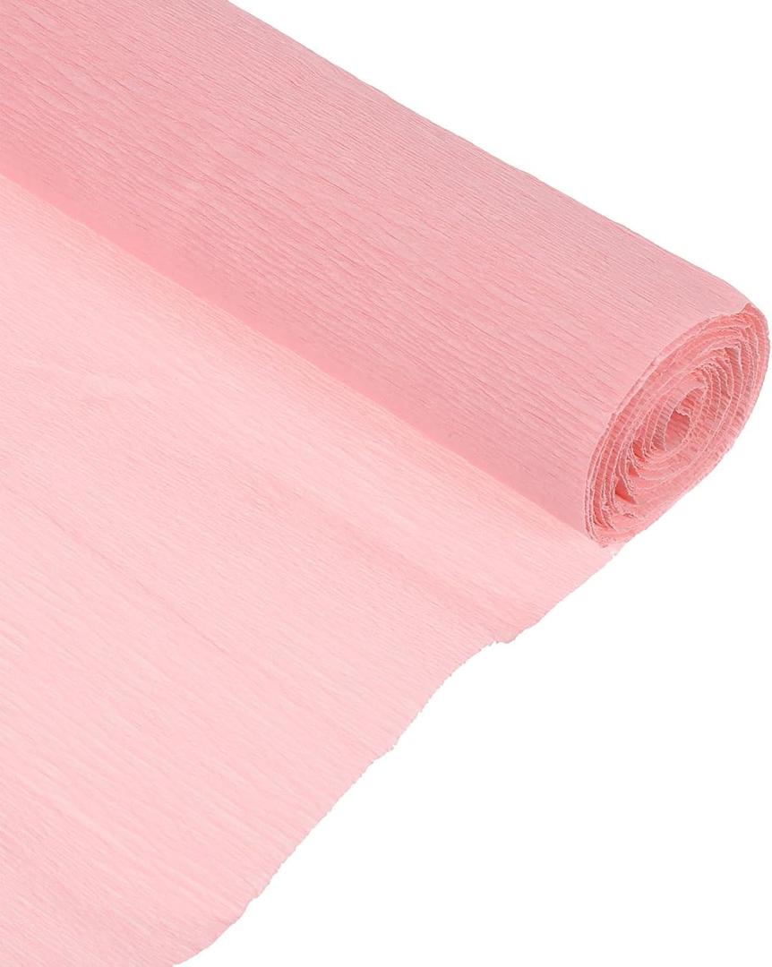 MECCANIXITY Crepe Paper Roll 8.2ft Long 10 Inch Wide for Wedding Ceremony Various Large Festivals Decoration,Dark Pink