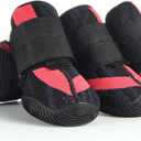 Dog Shoes for Small Dogs, Anti Slip Senior Dog Boots for Hardwood Floors, Paw Protectors for Hot Pavement & Snow, Breathable Non Slip Dog Booties with Double Straps, Black Size 1