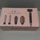 5 in 1 Ionic Hot Air Styler, 1400W Powerful Hair Dryer Brush, Auto-Wrap Curlers, Paddle Brush for Fast Drying, Curling, Straightening, Volumizing with Travel & Storage Bag