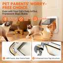 LIBBEPET Cat Door Interior Door, Push & Turn 4-Way Lock Indoor Cat Doors, Reinforced ABS Frame Pet Doors for Cats Up to 18 lbs, Easy DIY Installation for Interior and Exterior Doors, Lagre
