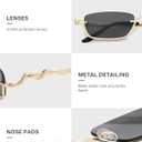 Appassal Y2K Snake Sunglasses for Women Men Narrow Rectangular Y2k Chic Sunnies AP3649