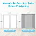 TheFitLife Fiberglass Magnetic Screen Door - Heavy Duty Mesh with Full Frame Hook and Loop Powerful Magnets That Closure Automatically, Door Screen Mesh Net (62x81 inch)