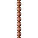 Round Side Table, Drink Table for Small Spaces, Modern Accent Nightstand with Rubberwood Leg for Living Room, Bedroom, Corners, and Office (Brown)