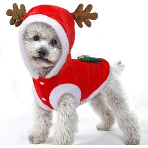 Pet Dog Christmas Clothes Costume, Dog Clothes for Small Medium Dogs and Cats