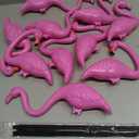 JOYIN 10 Pack Small Yard Flamingos Ornament Stakes, Mini Pink Flamingo Yard Decorations, Mini Lawn Plastic Flamingo Statue with Rubber Coating Metal Legs for Outdoor, Garden, Luau Party Gift (3-10IN)