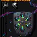 Music Boxing Machine with Seven Color LED Lights & Double Bluetooth Speaker – Interactive Punching Bag for Fitness, Rhythm Training & Stress Relief Home Gym Equipment for Adults