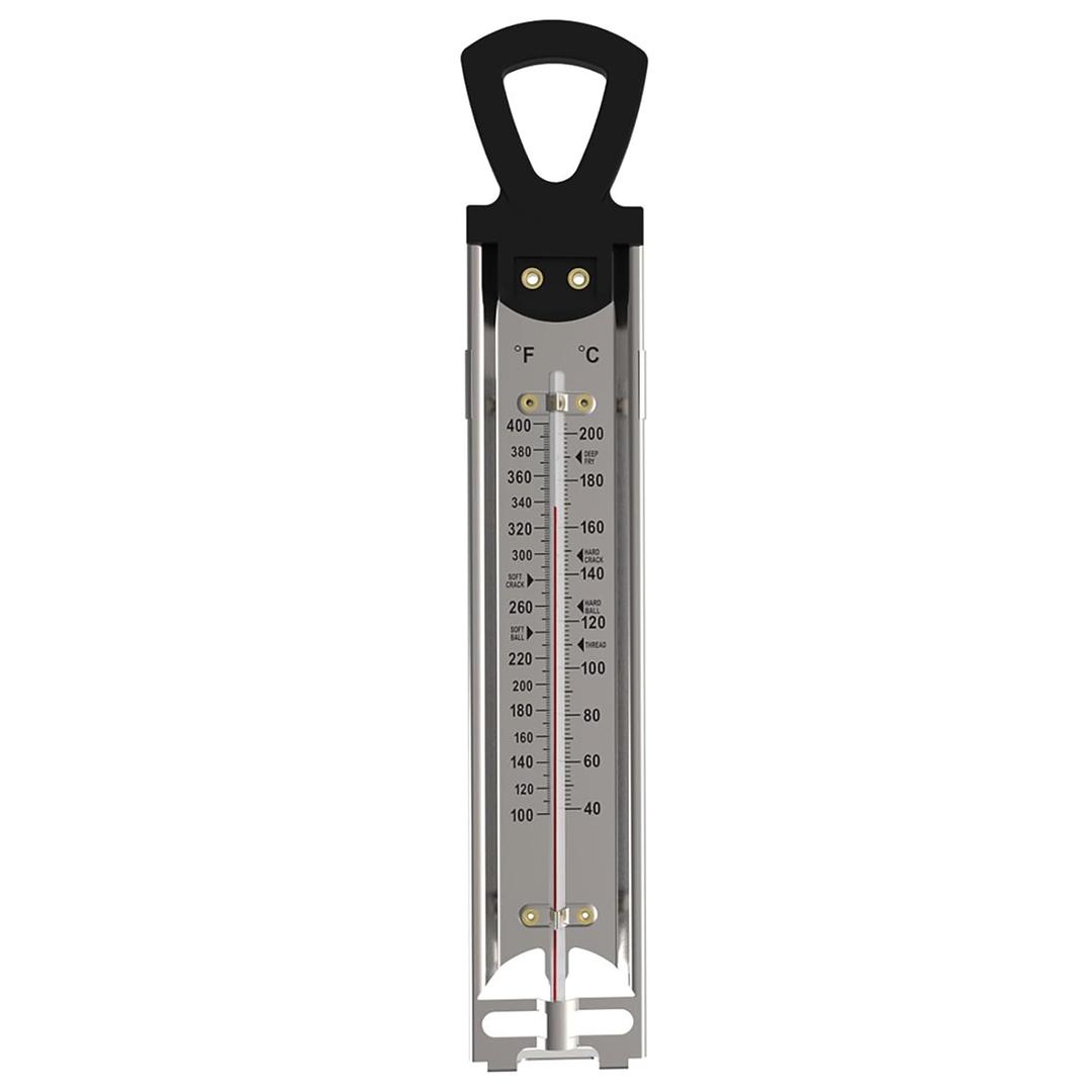 Candy Thermometer with Pot Clip, Stainless Steel Deep Fry Oil Kitchen Cooking Thermometer for Jam, Syrup, Jelly, and Deep Fry, Instant Read Food Candy Thermometer for Candy Making
