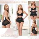 Dulchany Tummy Control Shapewear Panties for Women Body Shaper Seamless Underwear Panty Girdle (Black, S)