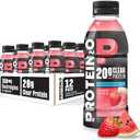 Protein2o Hydration Drink - 2-in-1 Liquid Clear Whey Protein Isolate and Electrolyte Drink - 20g Protein, Vitamins B5, B6 - Post-Workout Recovery - 16.9 Fl Oz - 12 Count Strawberry Watermelon, BBD: 12-19-2027