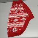 KOOLTAIL Cable Knit Dog Sweater Turtleneck, Cold Weather Pullover Classic Knitwear, Snowflake Pattern Thick Warm Winter Pet Clothes, Dog Christmas Sweater for Large Dogs, Red L