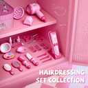 Hair Salon Toys for 5 Year Old Girls, Makeup Kit for Kids 3-5 4-6, Pretend Hair Styling Set for Girls 5-7 6-8 with Sound and Lights, Role Play Dress Up Birthday Gifts for 3 4 5 6 Girl