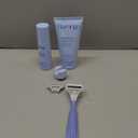 Flamingo Pubic Hair Razor for Women, Shaving Kit, 1 Razor, Exfoliating Shaving Gel 5 fl oz  Restorative Post Shave Serum 1.7 fl oz, Starter Set, Full Kit