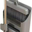 Broom with Dustpan Combo Set, 3 in 1 for Sweeping Indoor and Push Broom Outdoor with Dust Pan, 14.2 to 48.8 inch Adjustable Long Handle Broom and Dustpan Set (Light Grey)