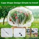 Fruit Tree Netting with Zipper & Drawstring - 4'x6' Garden Plant Net Pest Barrier 0.16 oz/ft to Prevent Cicadas Bird Squirrel Deer - Bug Protection for Blueberry Tomato with Fine Mesh Insect Cover