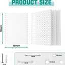 EVERHANGER Metal Pegboard Panels, Heavy Duty Pegboard Wall Organizer, Garage Wall Panels, Tool Storage Organization, 12"X16", 4pcs, White