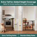 InnoTruth 27-36.6 in Wide x 35.5 in High Extra Tall Baby Gate, Black