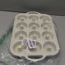 Vinino 2 Pcs Silicone Mini Fluted Tube Cake Pans with Metal Reinforced Frame, 12-Cavity Mini Flan Molds, Non-stick Cupcakes Pans for Baking, Donuts, Muffins, Cornbread, Brownies, Jellies